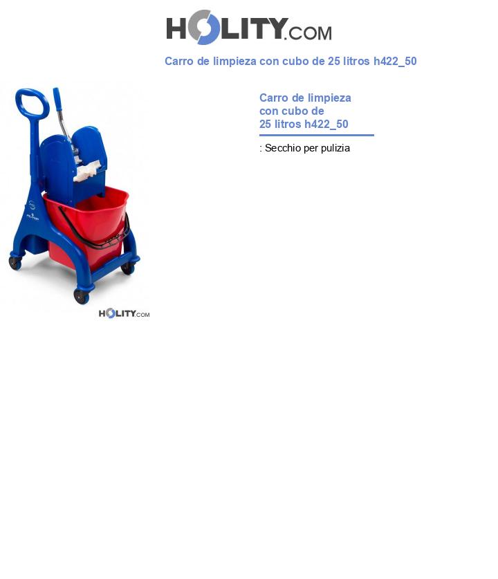 Carro de limpieza con cubo de 25 litros h422_50