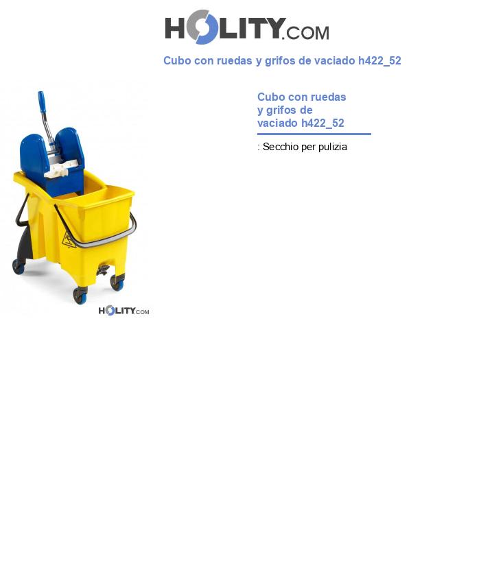 Cubo con ruedas y grifos de vaciado h422_52