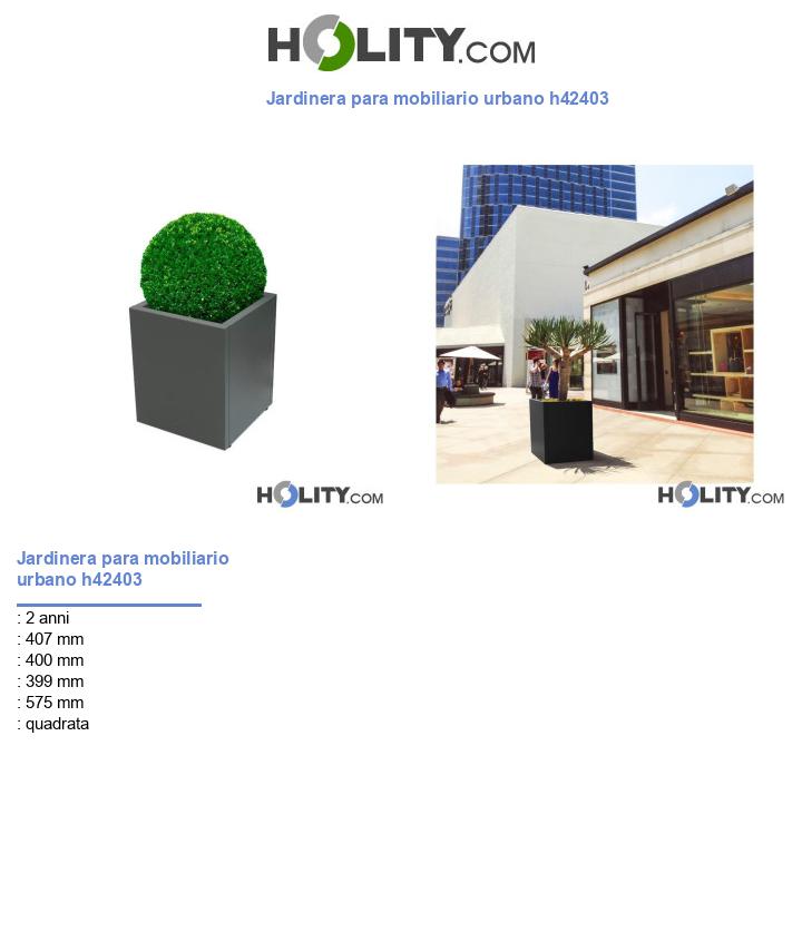 Jardinera para mobiliario urbano h42403