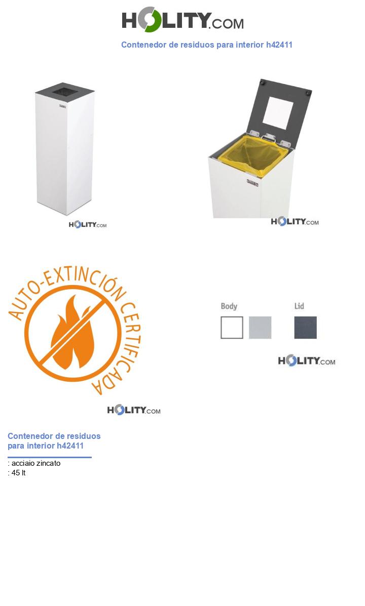Contenedor de residuos para interior h42411