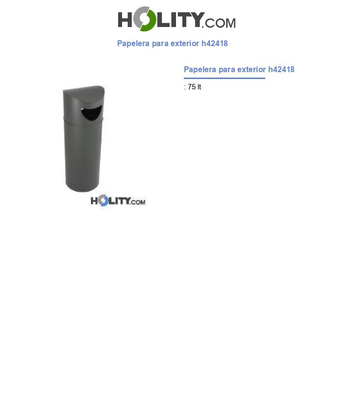 Papelera para exterior h42418