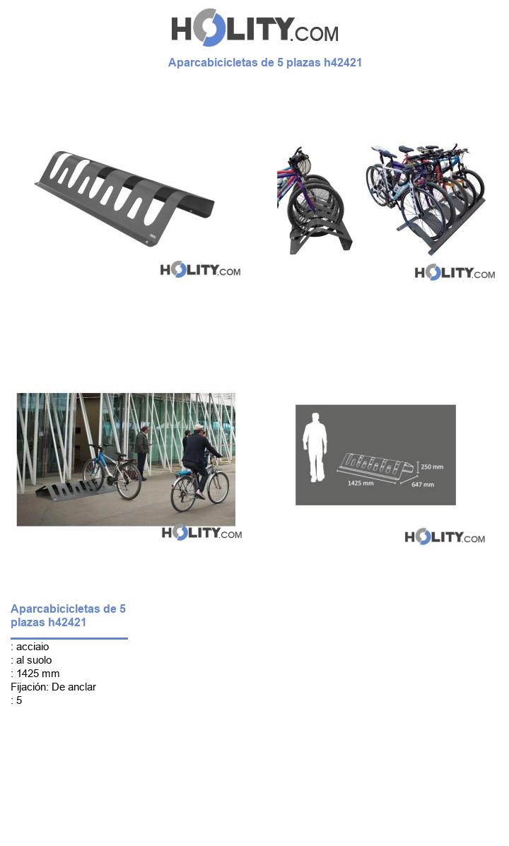Aparcabicicletas de 5 plazas h42421