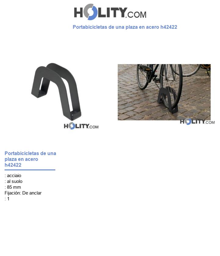 Portabicicletas de una plaza en acero h42422