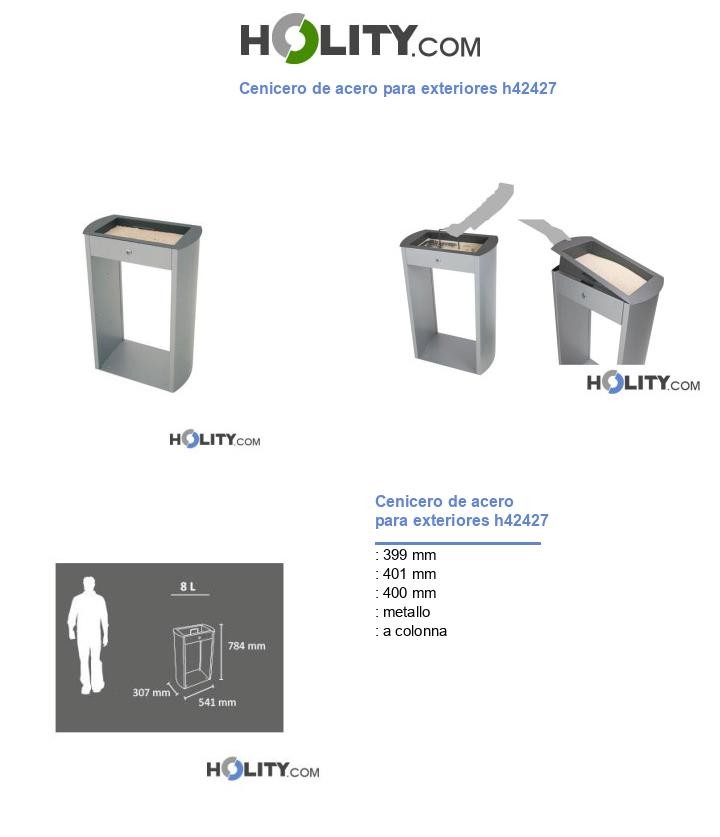 Cenicero de acero para exteriores h42427