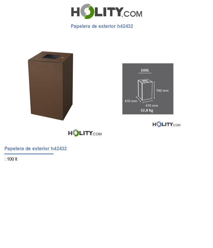 Papelera de exterior h42432