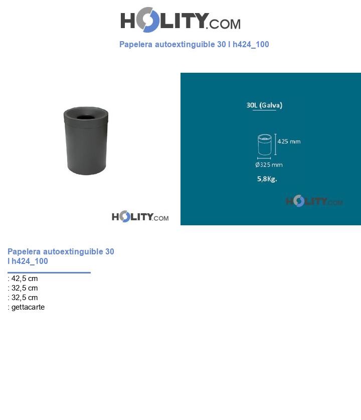 Papelera autoextinguible 30 l h424_100