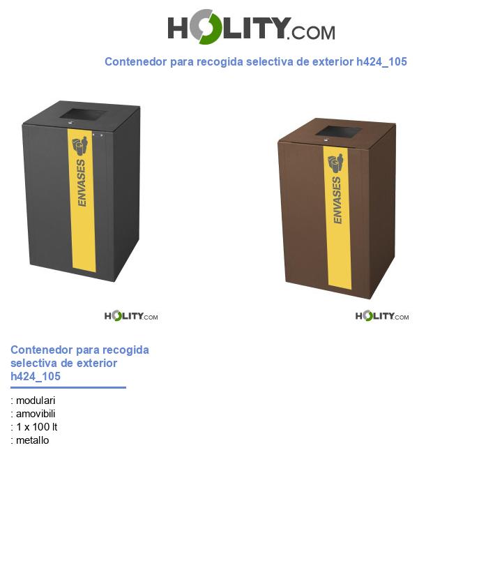 Contenedor para recogida selectiva de exterior h424_105