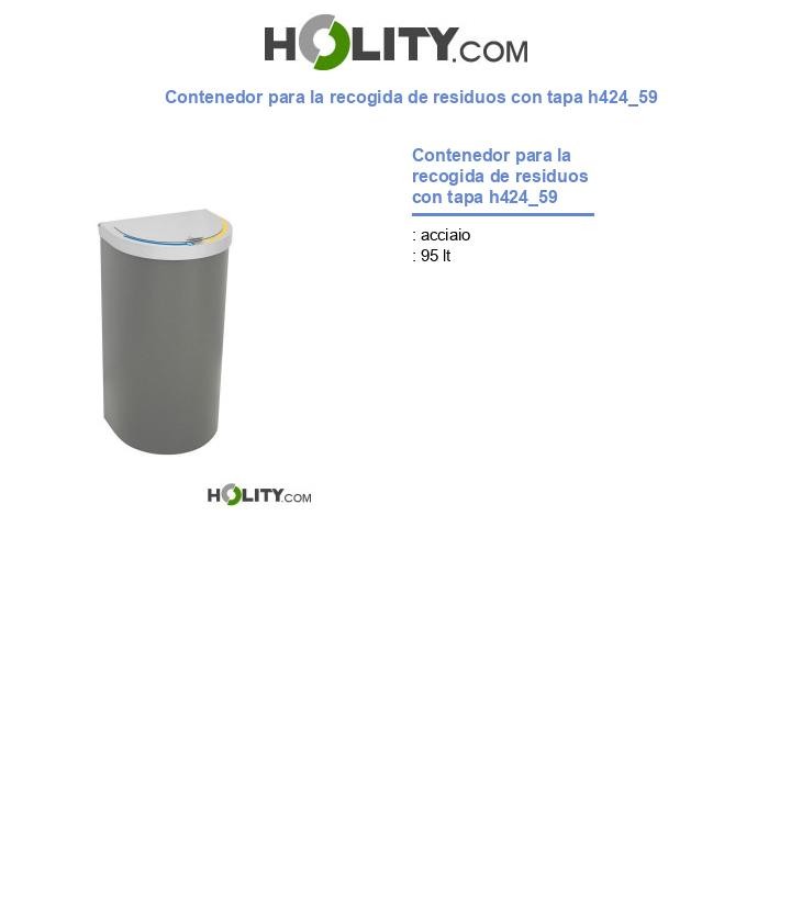 Contenedor para la recogida de residuos con tapa h424_59