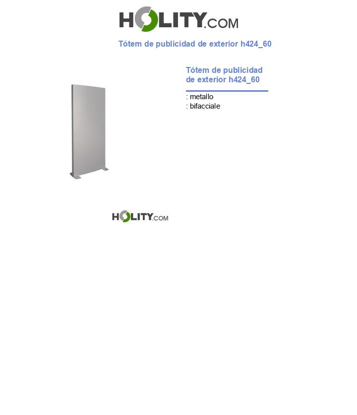 Tótem de publicidad de exterior h424_60