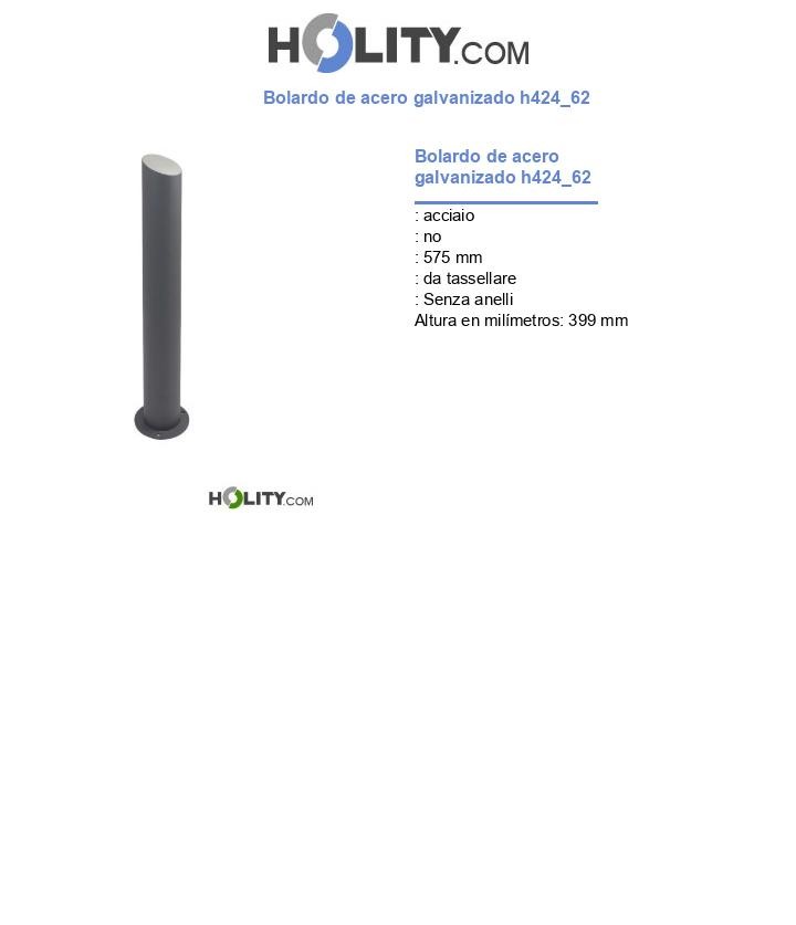 Bolardo de acero galvanizado h424_62