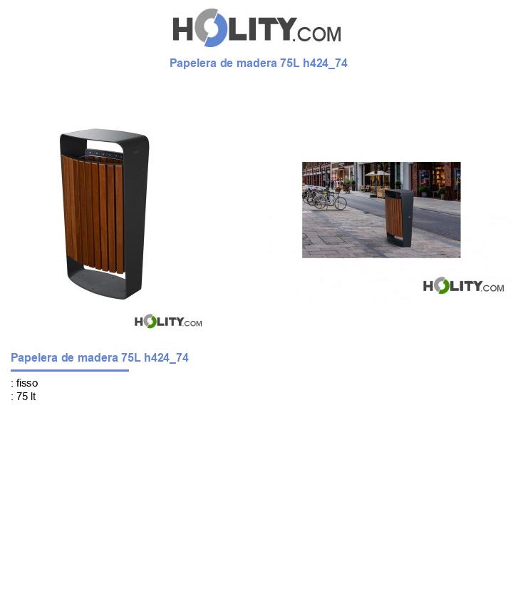Papelera de madera 75L h424_74