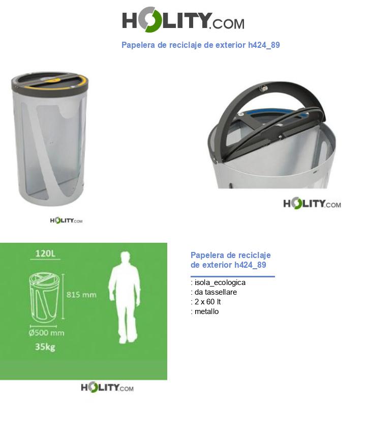 Papelera de reciclaje de exterior h424_89