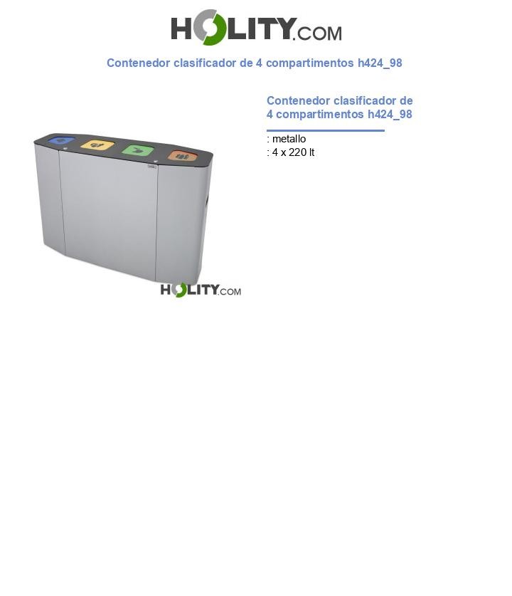 Contenedor clasificador de 4 compartimentos h424_98