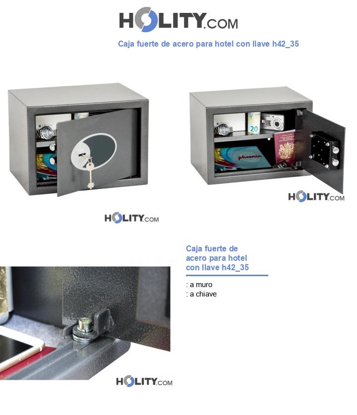 Caja fuerte de acero para hotel con llave h42_35