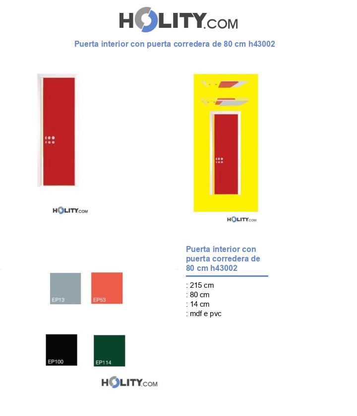 Puerta interior con puerta corredera de 80 cm h43002