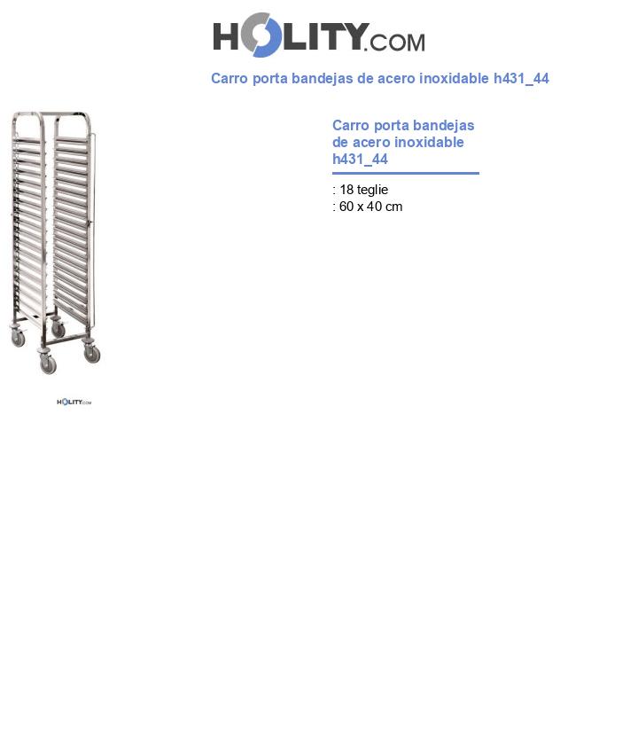 Carro porta bandejas de acero inoxidable h431_44
