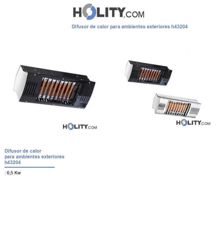 Difusor de calor para ambientes exteriores h43204
