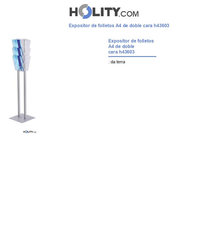 Expositor de folletos A4 de doble cara h43603