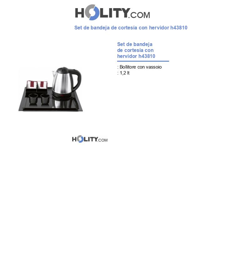 Set de bandeja de cortesía con hervidor h43810