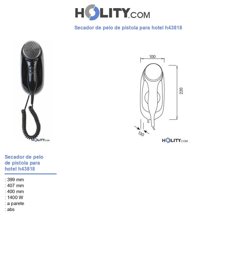Secador de pelo de pistola para hotel h43818