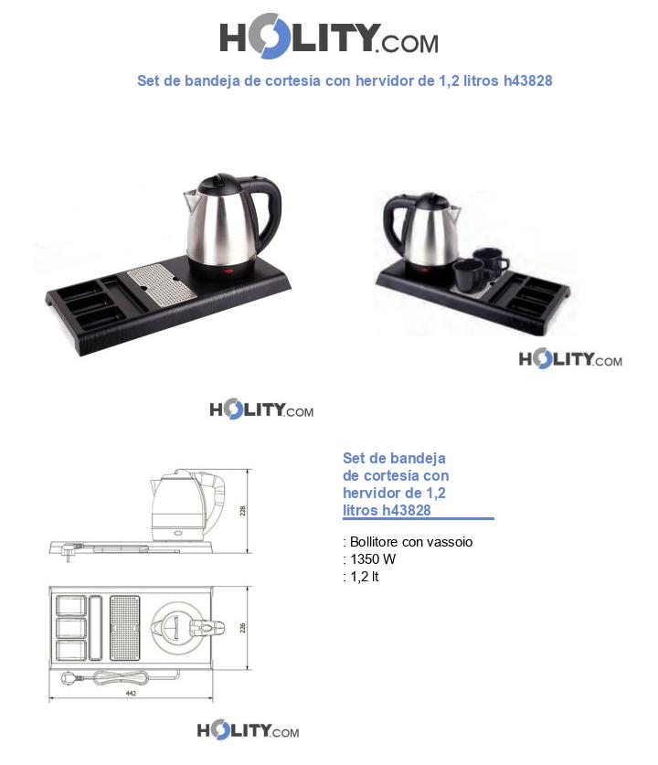 Set de bandeja de cortesía con hervidor de 1,2 litros h43828