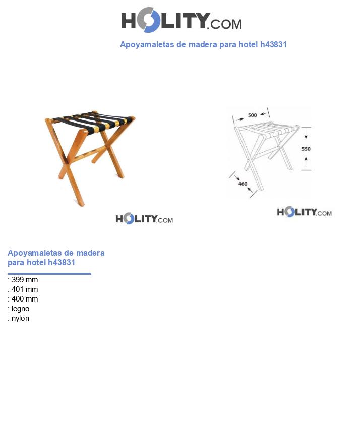 Reggivaligia in legno per hotel h43831