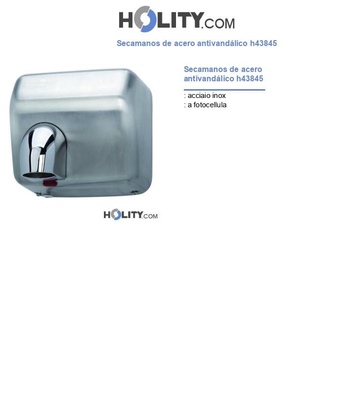 Secamanos de acero antivandálico h43845