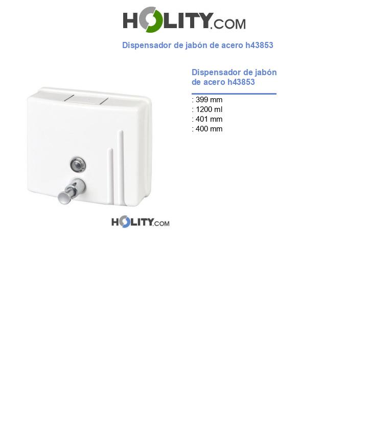 Dispensador de jabón de acero h43853
