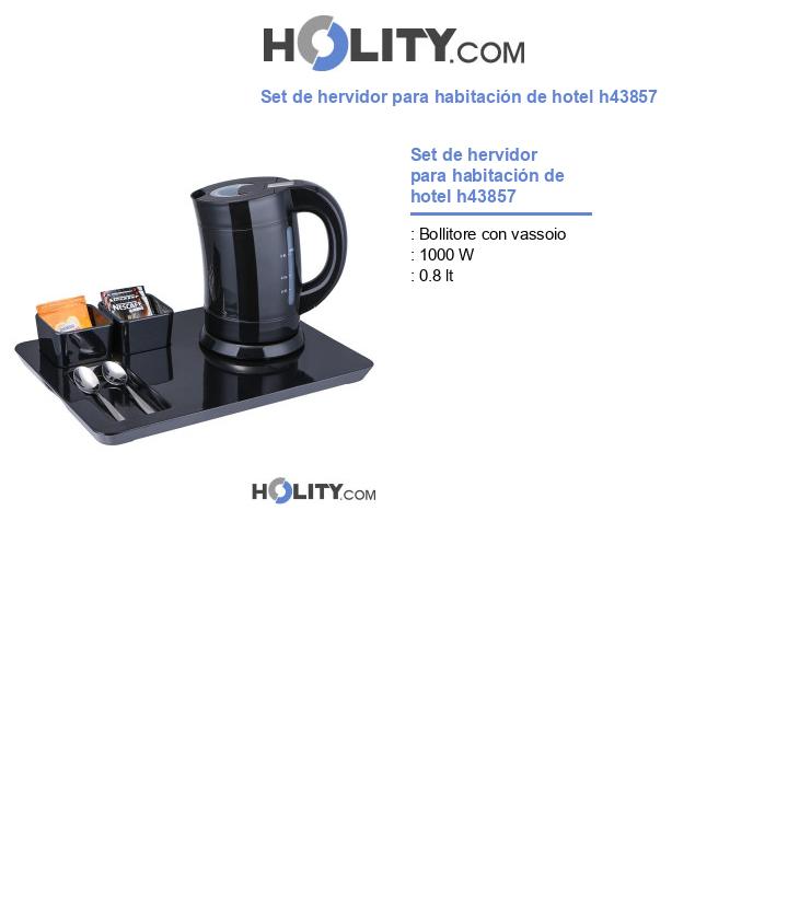 Set de hervidor para habitación de hotel h43857