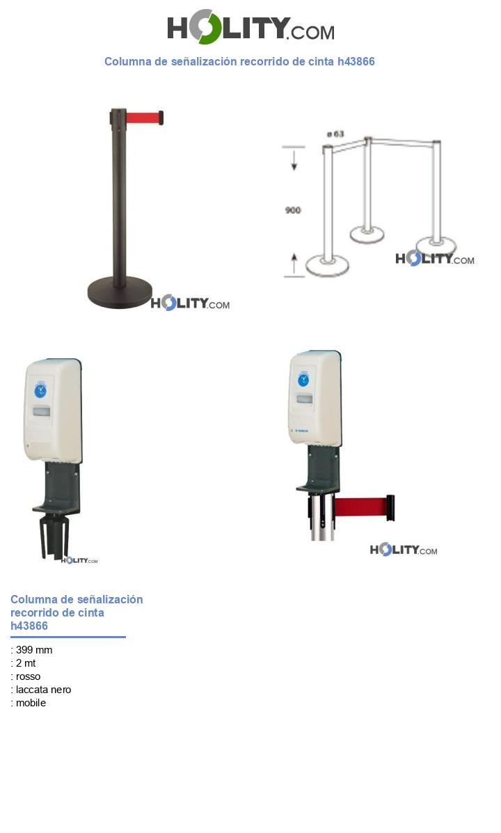 Columna de señalización recorrido de cinta h43866