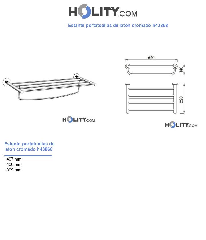 Estante portatoallas de latón cromado h43868