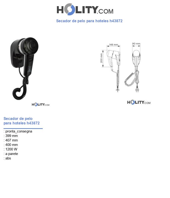 Secador de pelo para hoteles h43872