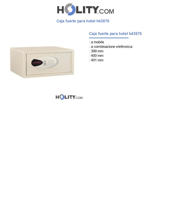 Caja fuerte para hotel h43876