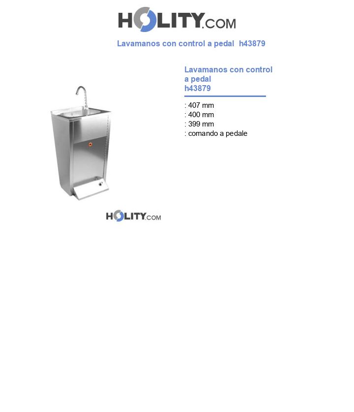 Lavamanos con control a pedal  h43879