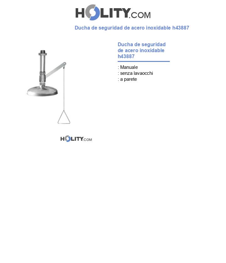 Ducha de seguridad de acero inoxidable h43887