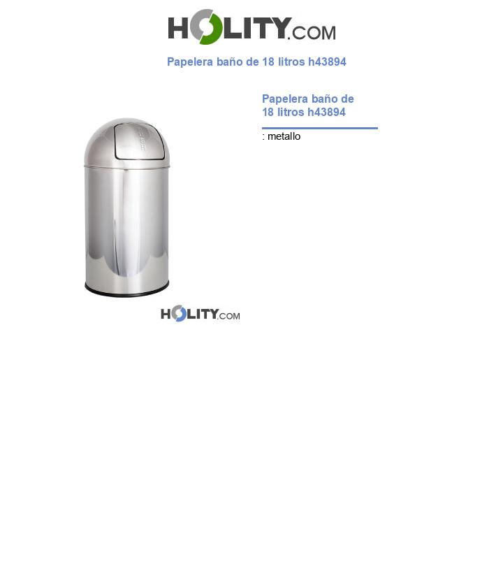 Papelera baño de 18 litros h43894
