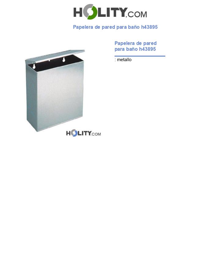 Papelera de pared para baño h43895