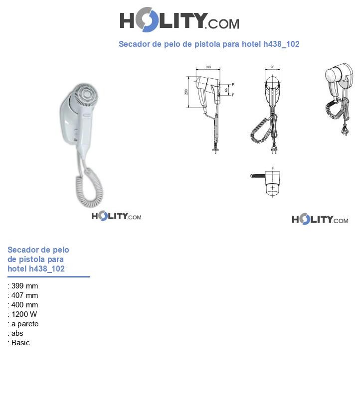 Secador de pelo de pistola para hotel h438_102