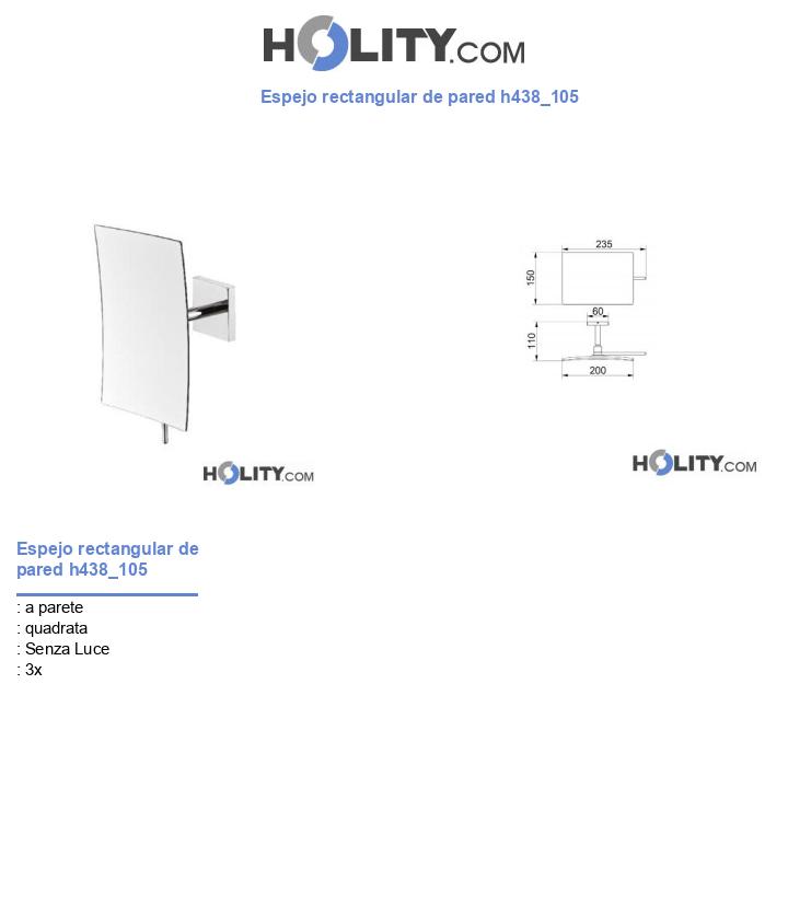 Espejo rectangular de pared h438_105
