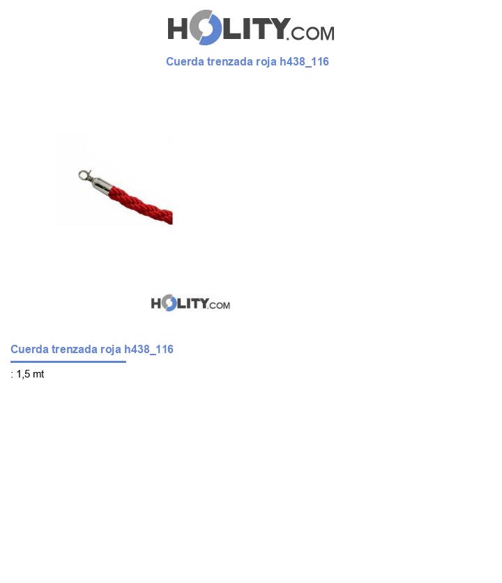 Cuerda trenzada roja h438_116
