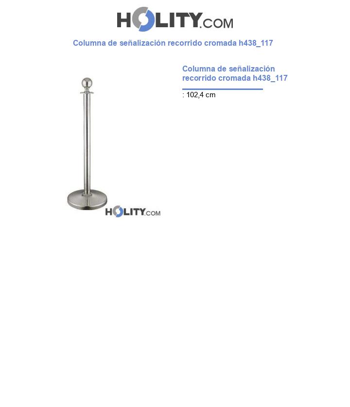 Columna de señalización recorrido cromada h438_117
