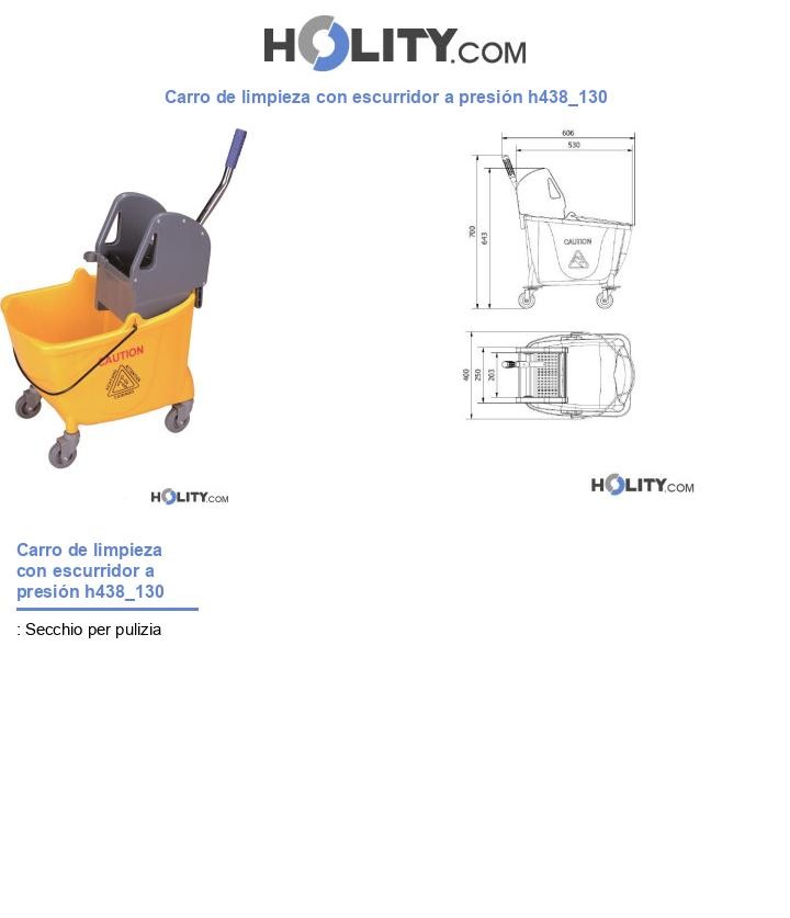 Carro de limpieza con escurridor a presión h438_130