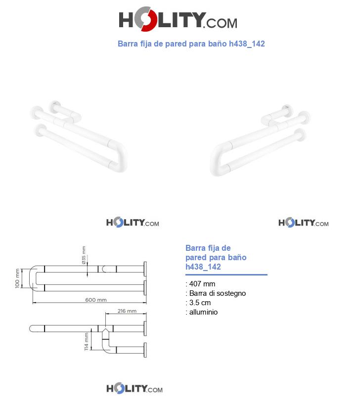 Barra fija de pared para baño h438_142