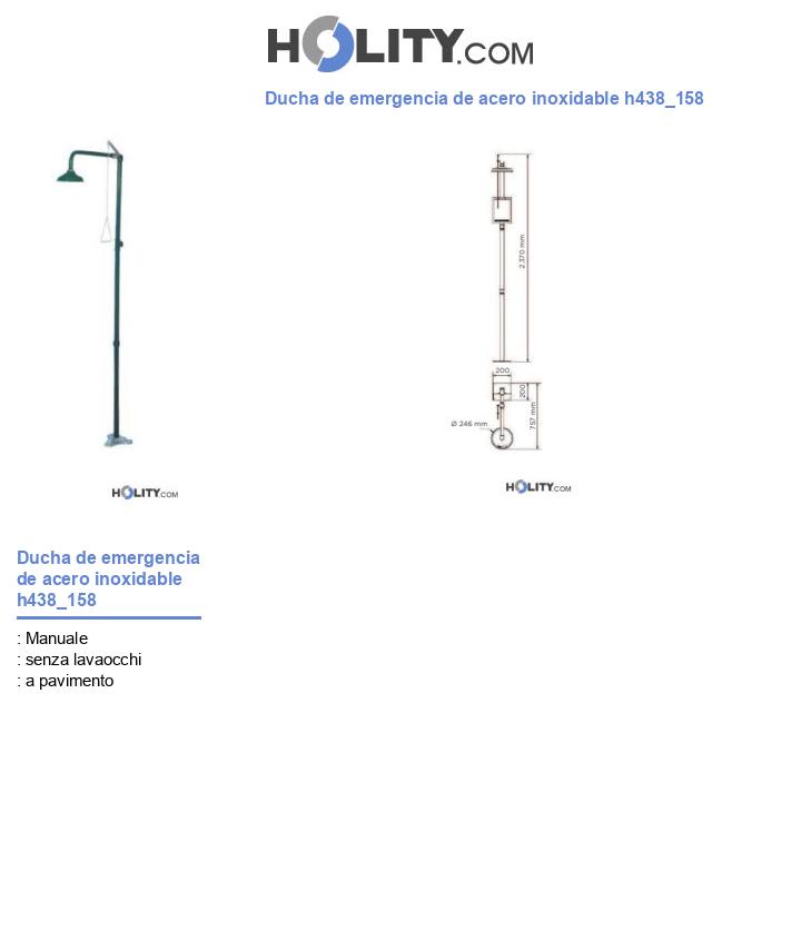 Ducha de emergencia de acero inoxidable h438_158