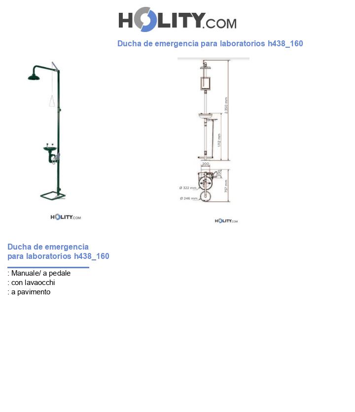 Ducha de emergencia para laboratorios h438_160