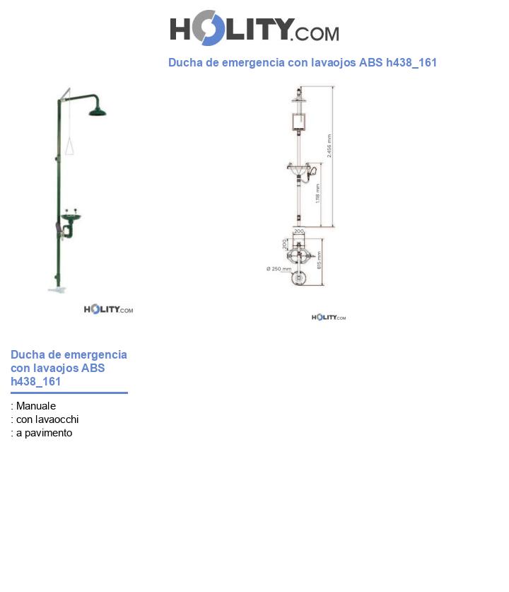 Ducha de emergencia con lavaojos ABS h438_161