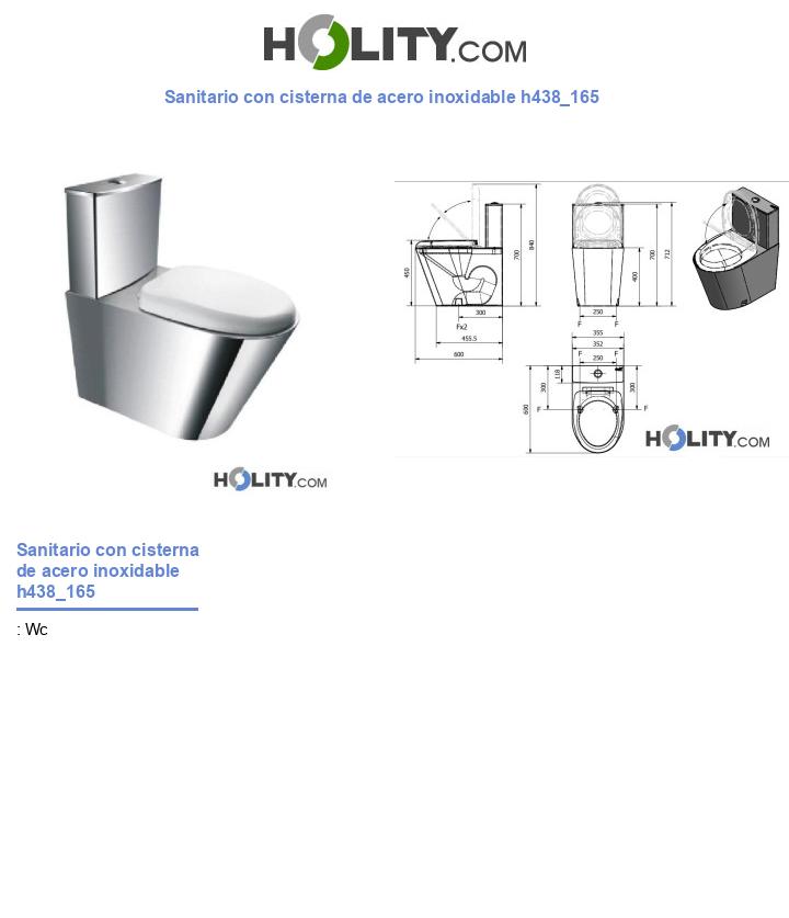 Sanitario con cisterna de acero inoxidable h438_165