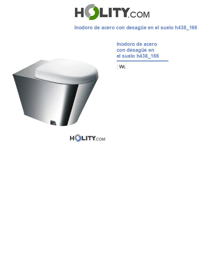 Inodoro de acero con desagüe en el suelo h438_166