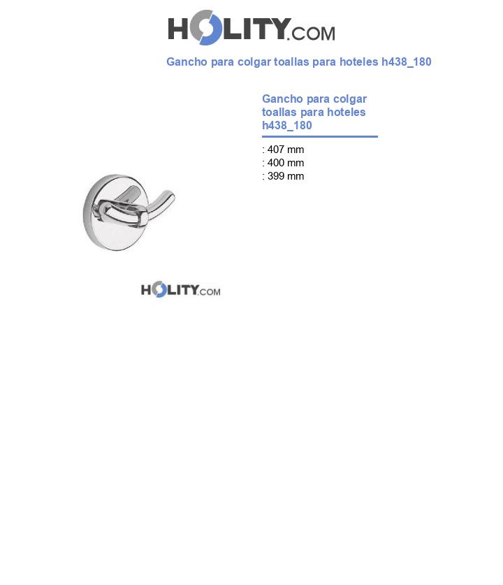Gancho para colgar toallas para hoteles h438_180