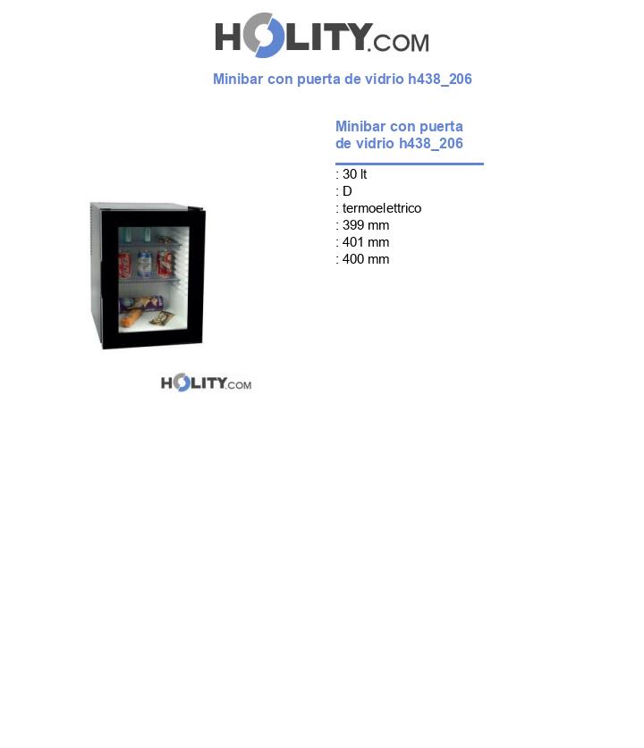 Minibar con puerta de vidrio h438_206